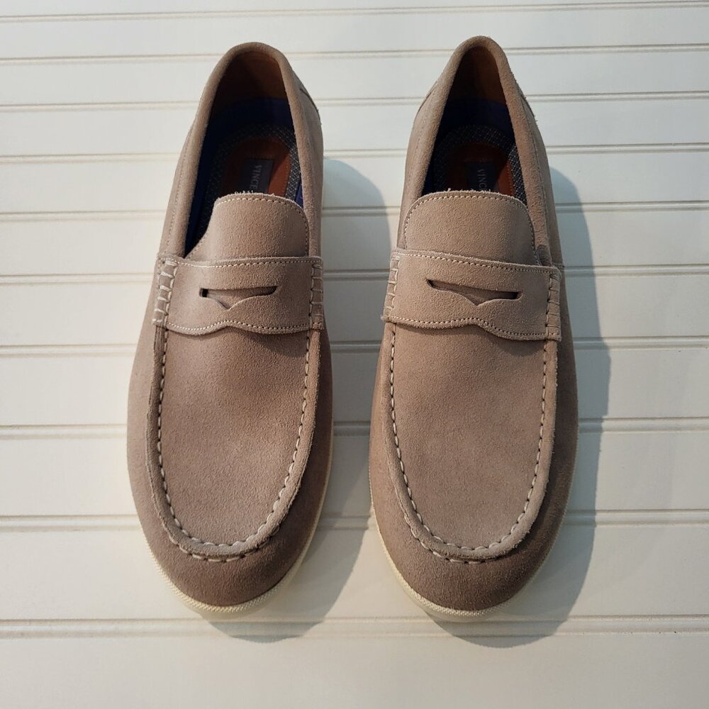 Men's Vince Camuto Kedron Suede Slip-on Penny Loafers, Beige, Size 11, Worn Once
